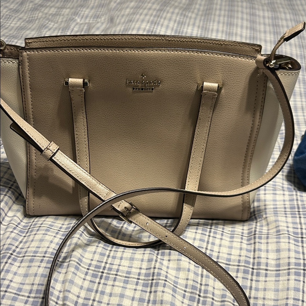 Kate Spade Taupe Leather Satchel